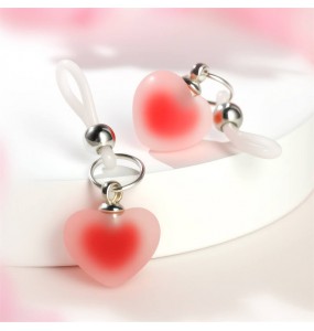 MizzZee - Heart Nipple Clamps (Red)